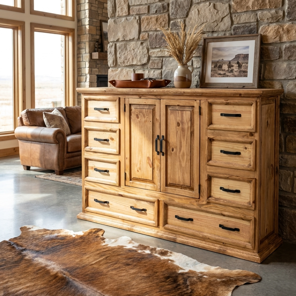 Houston Traditional Rustic Dresser