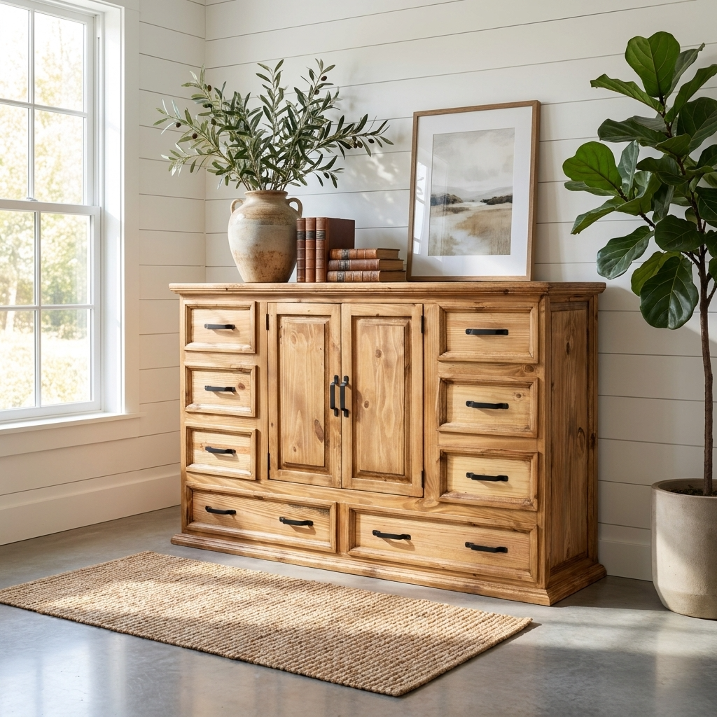Houston Traditional Rustic Dresser