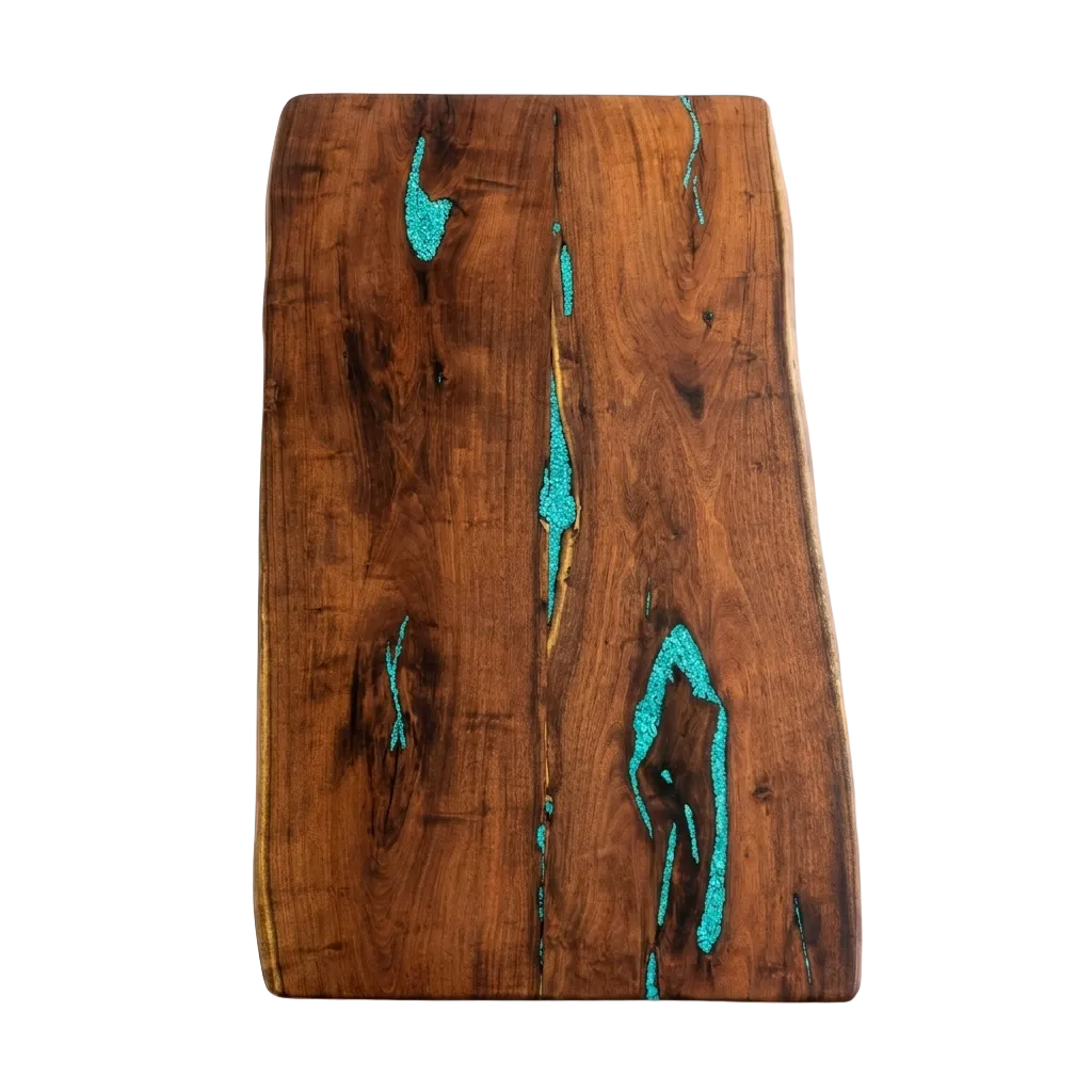 Mesquite Rustic Coffee Table with Turquoise