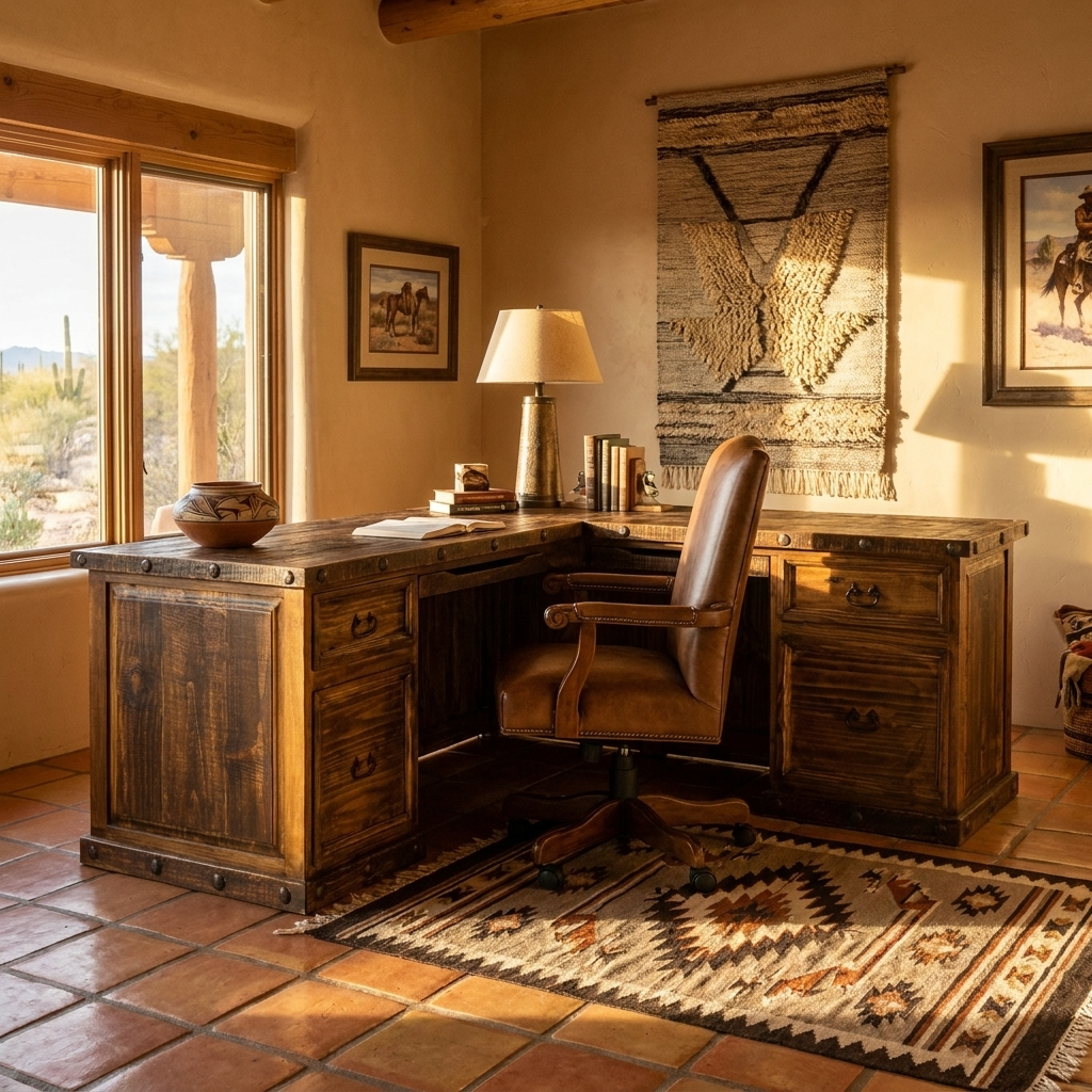 Oasis Corner Rustic Desk