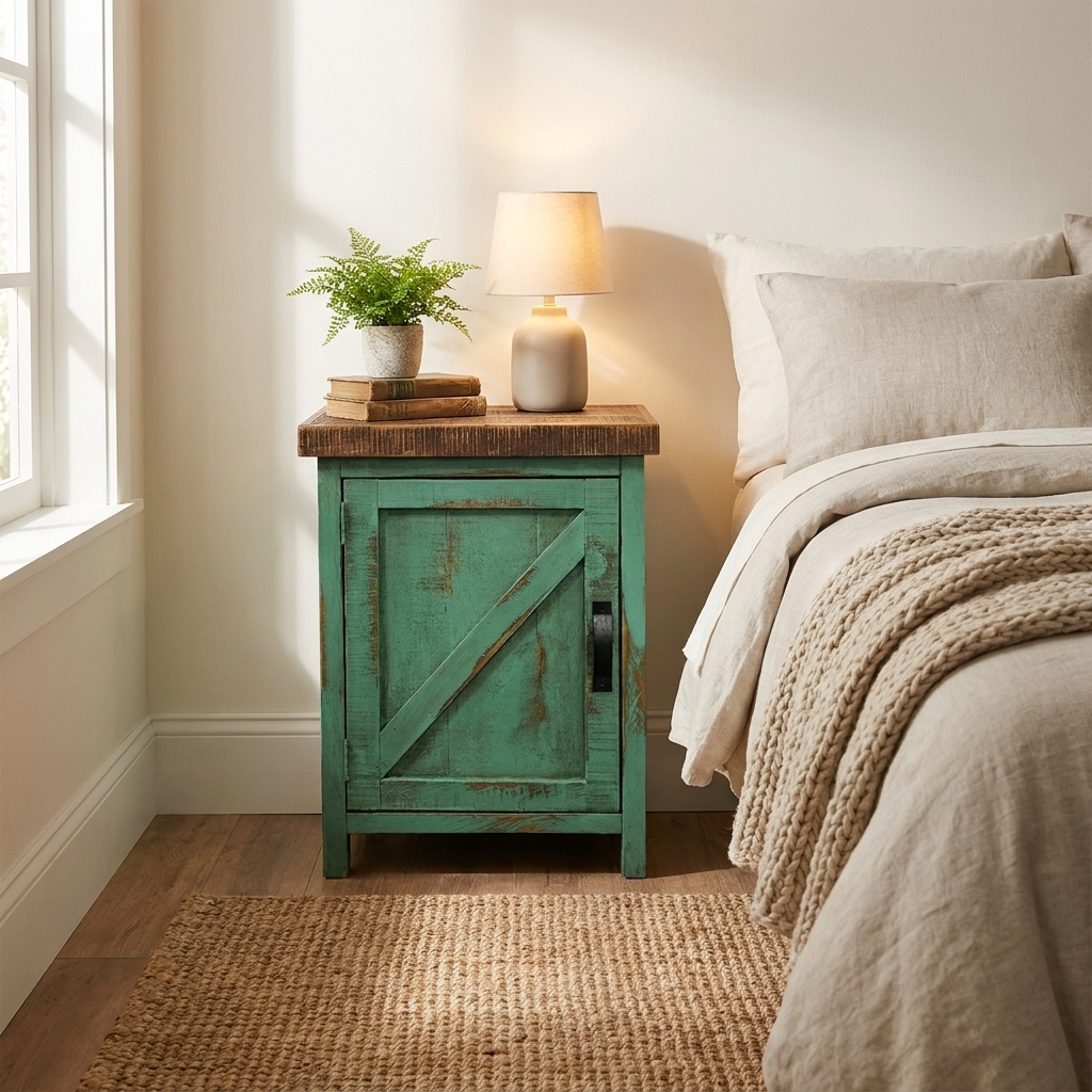 Rancho Nightstand Oldie Turquoise