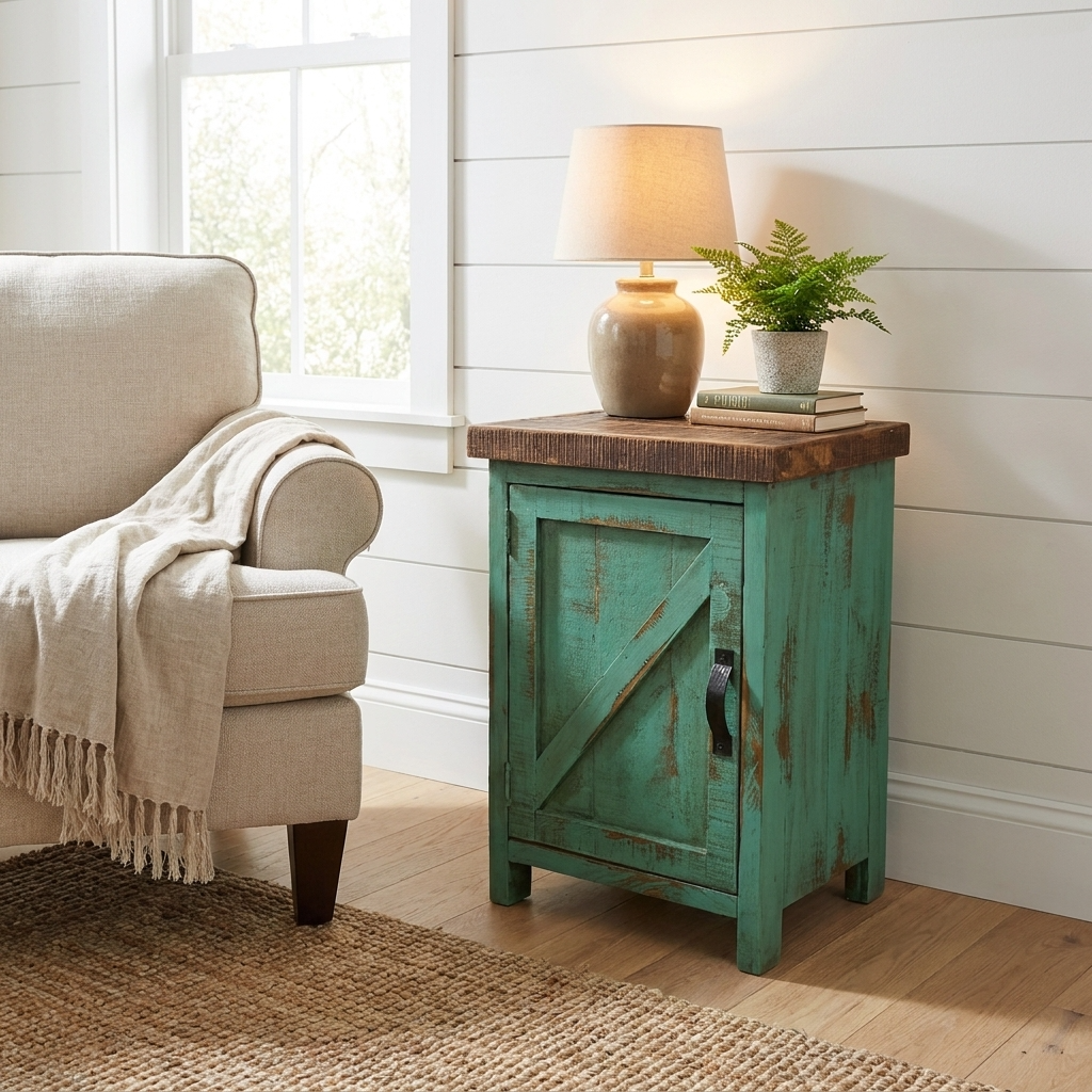 Rancho Nightstand Oldie Turquoise
