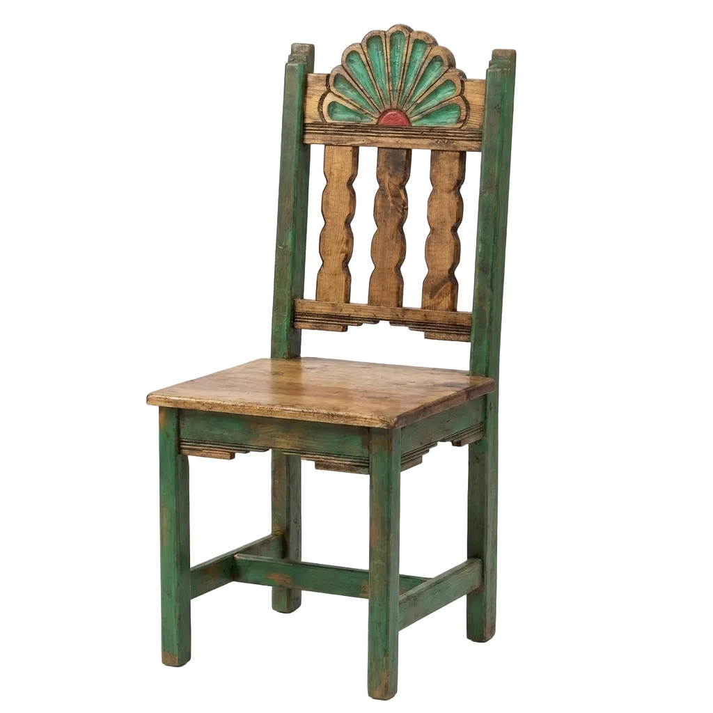 Rosetta 6' Dining Table and 6 Rosetta Chairs in Green