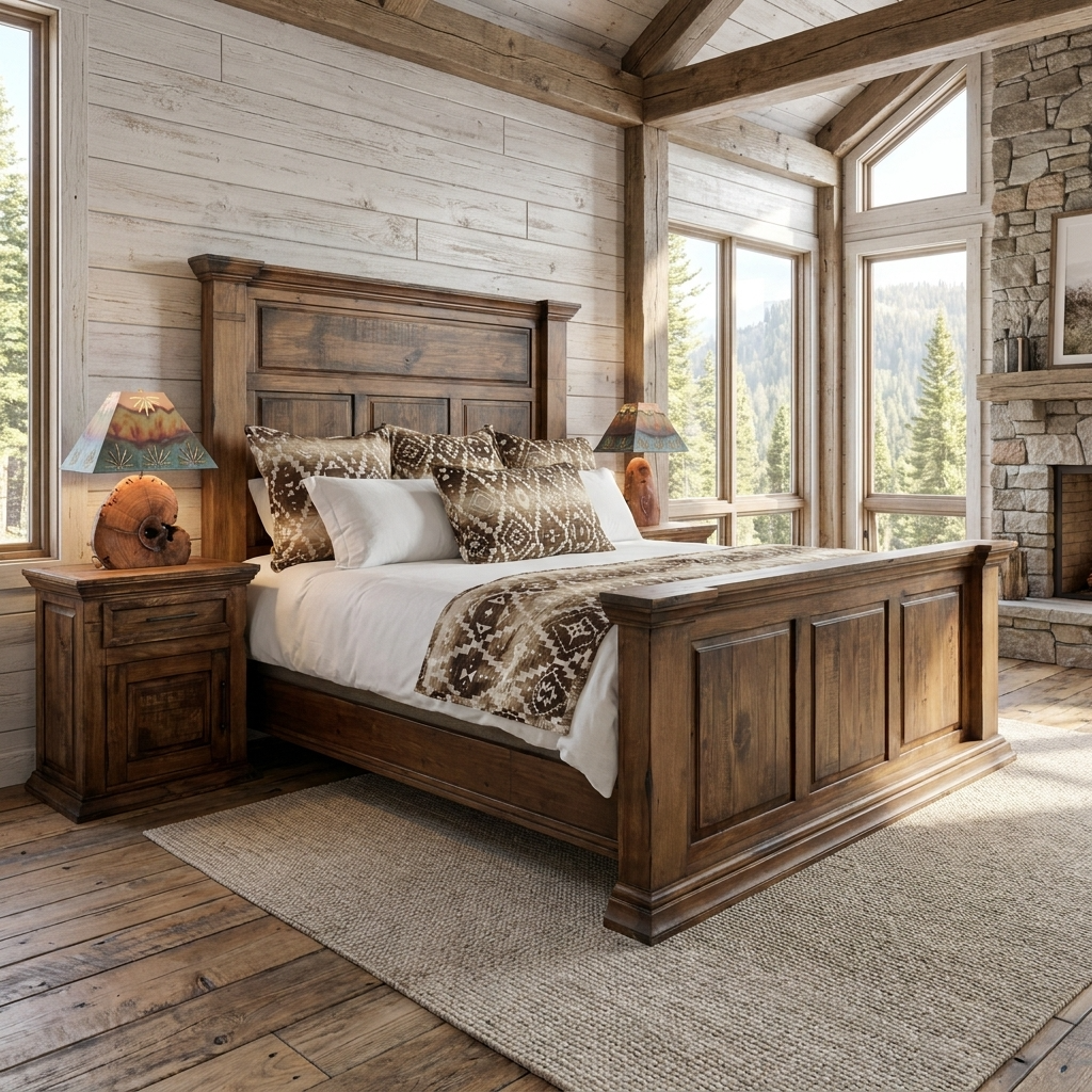 Floresville Crown Rustic Bed