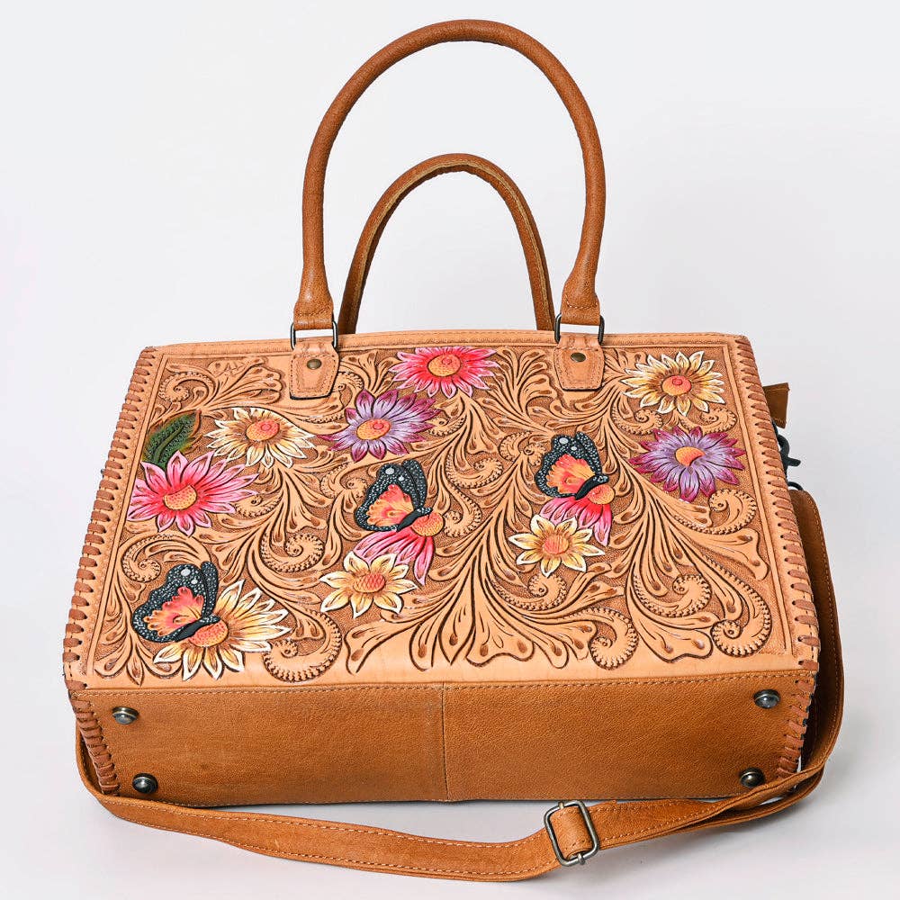 ADBG235 Tote Hand Tooled Genuine Western Leather Women Bag