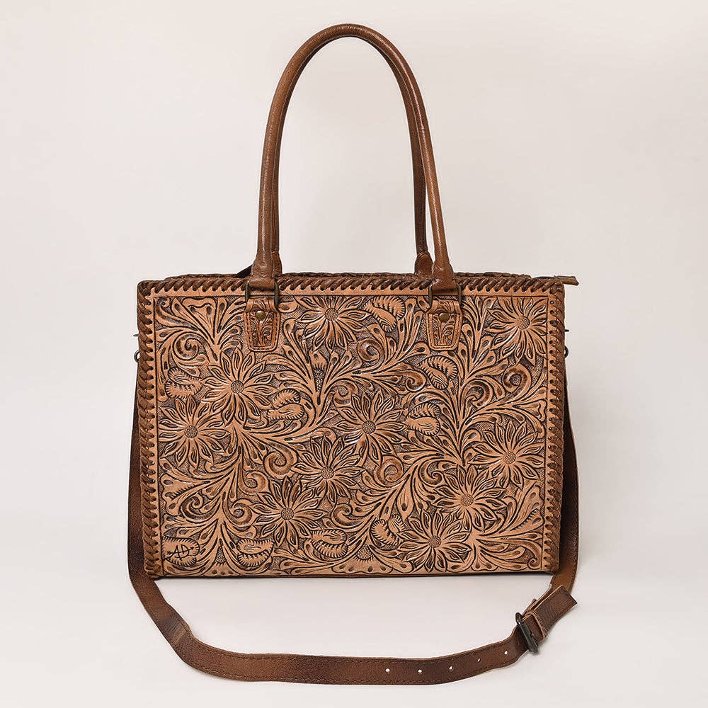 ADBG235 Tote Hand Tooled Genuine Western Leather Women Bag