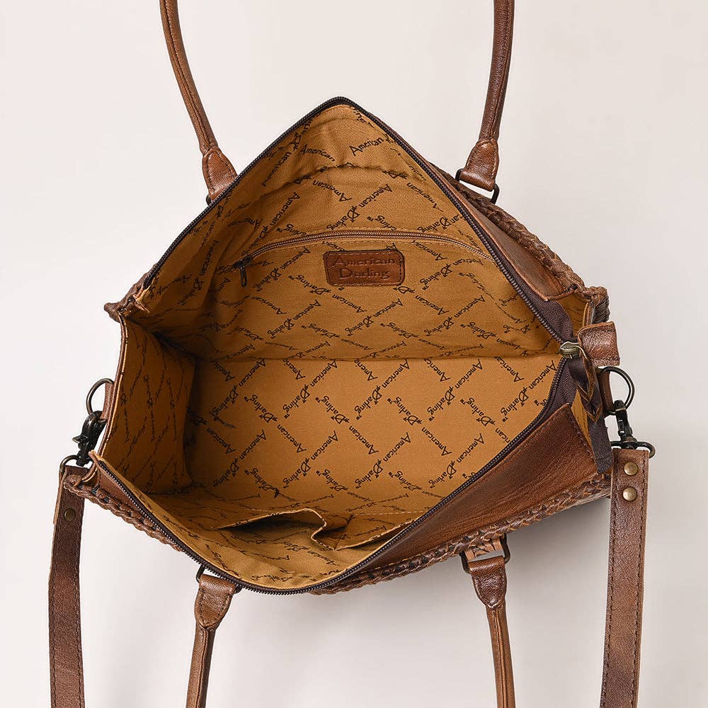 ADBG235 Tote Hand Tooled Genuine Western Leather Women Bag