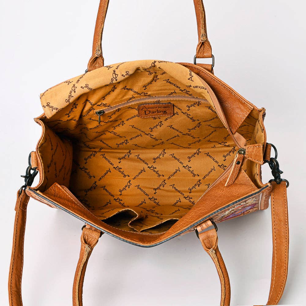 ADBG235 Tote Hand Tooled Genuine Western Leather Women Bag