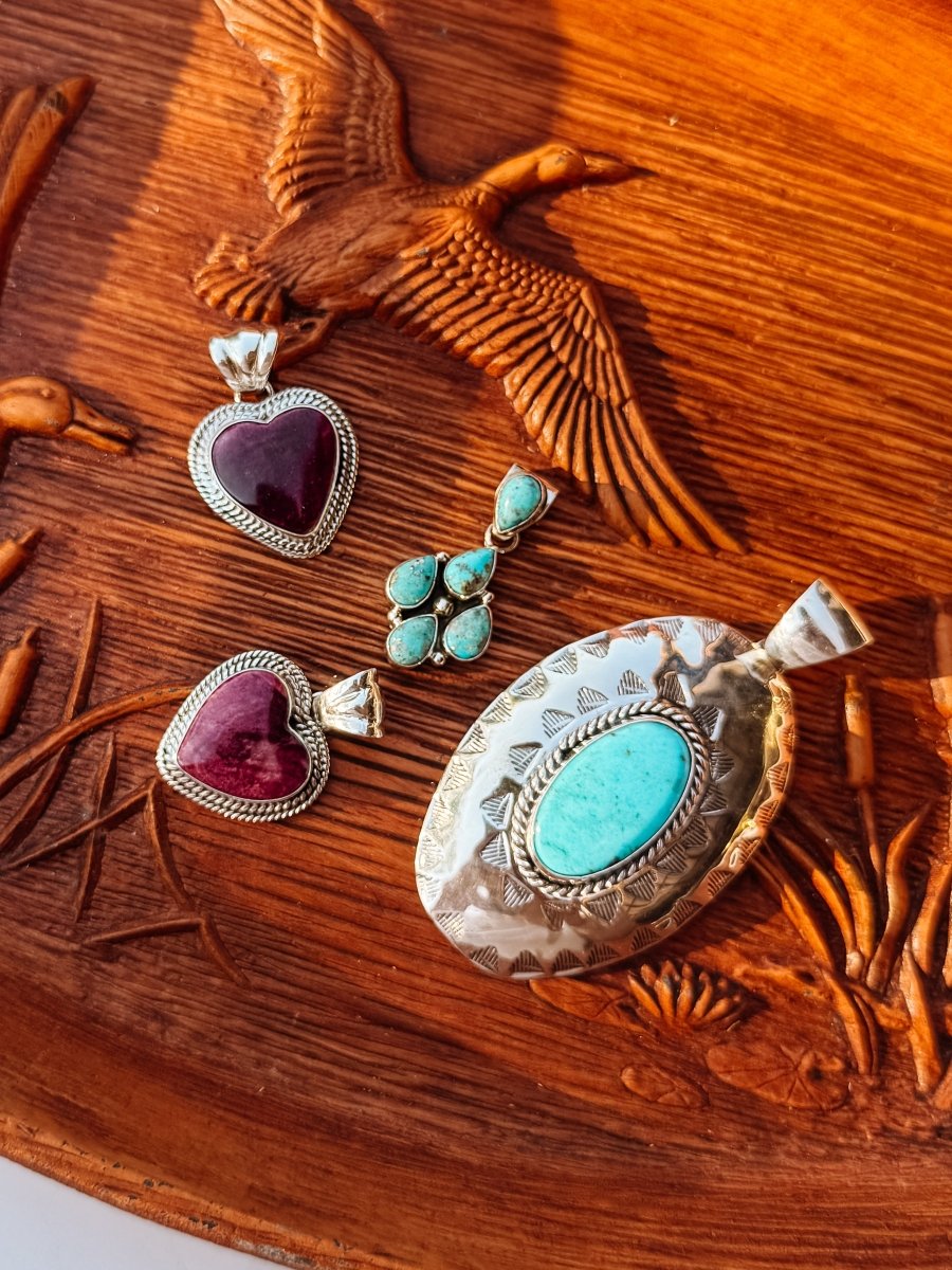 Hamlin Purple Spiny Oyster Heart Necklace Pendant