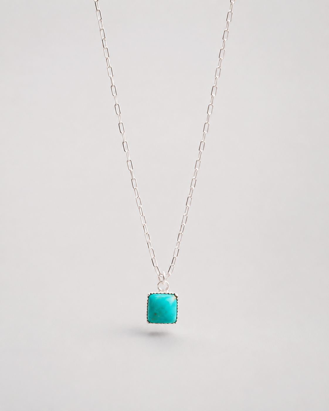 Higgins Square Turquoise Necklace