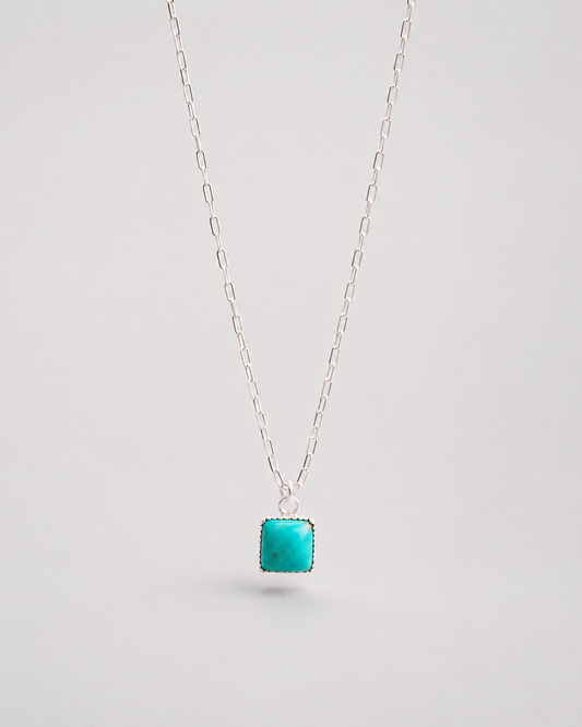 Higgins Square Turquoise Necklace