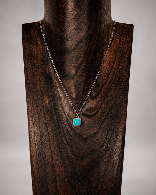 Higgins Square Turquoise Necklace