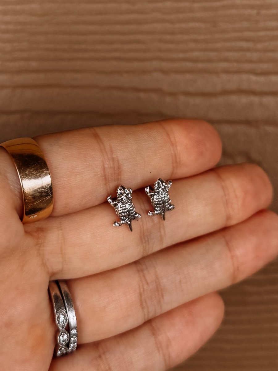 Horned Lizard/Toad Stud Earrings
