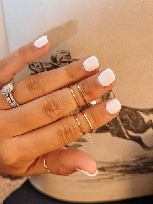 Hurst Hammered Stacker Ring - Gold