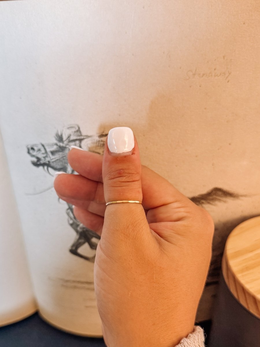 Hurst Hammered Stacker Ring - Gold