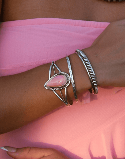 I Walk The Line Stamped Cuff Bracelet