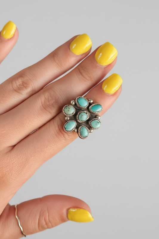 Idalou Turquoise Cluster Ring
