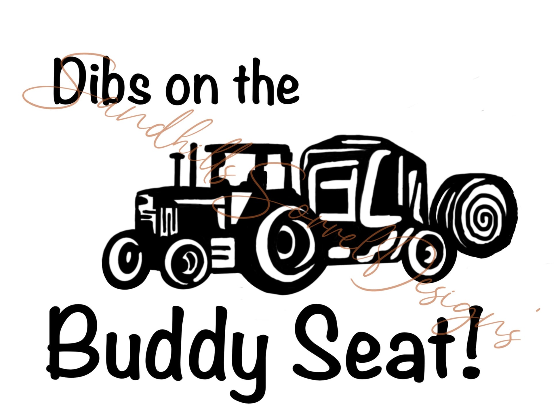 Buddy Seat Tractor SVG: Crafting File, Decals, Tees (Digital Download)
