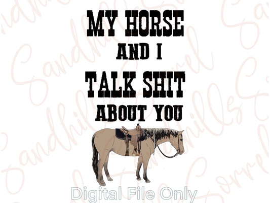 Funny Horse Sublimation Design: Punchy Horse PNG (Digital File)