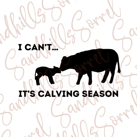 Calving Season Cow & Calf PNG File: Digital Download