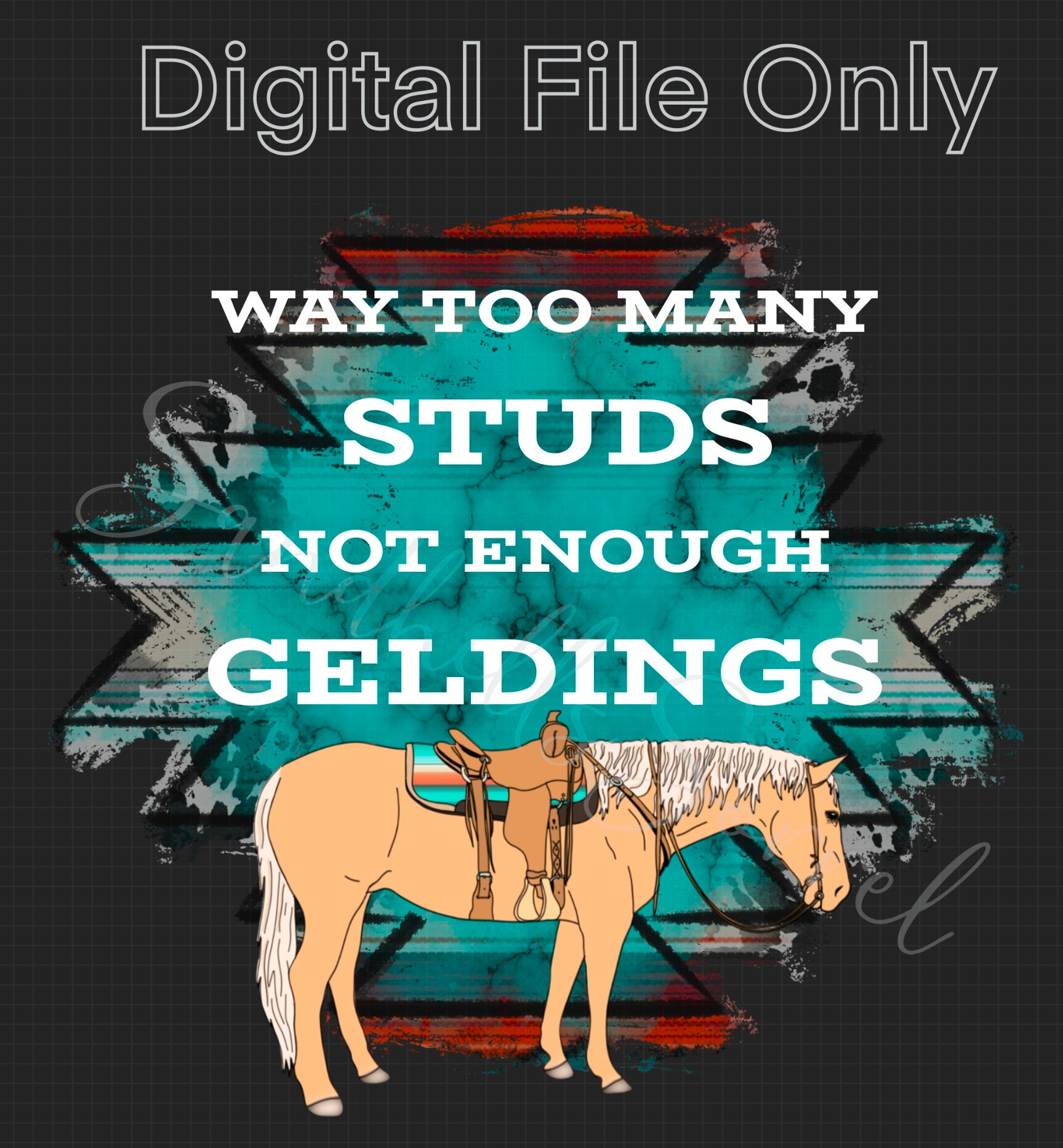 Horse Studs & Geldings PNG: Punchy Sublimation Graphic (Digital File)