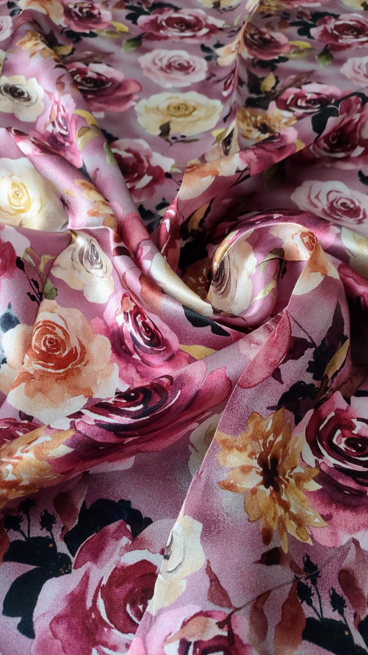 Wild Rag 100% SILK Lilac Purple Gold Floral Cowboy Western Neck Scarf Bandanna by Double B Wild Rags