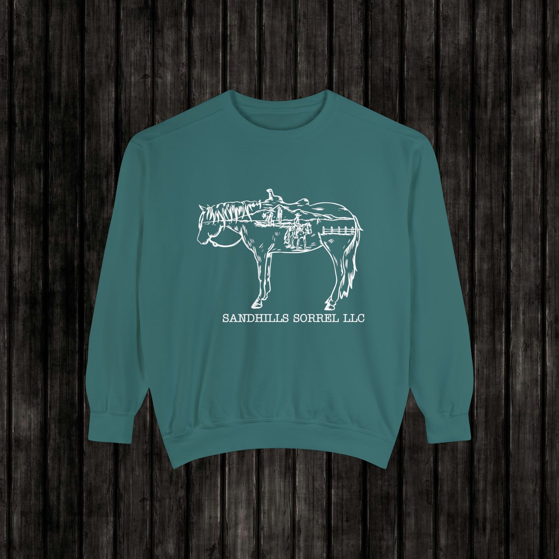 Sandhills Sorrel White Logo Sweatshirt