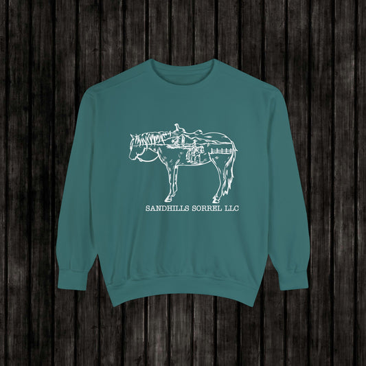 Sandhills Sorrel White Logo Sweatshirt