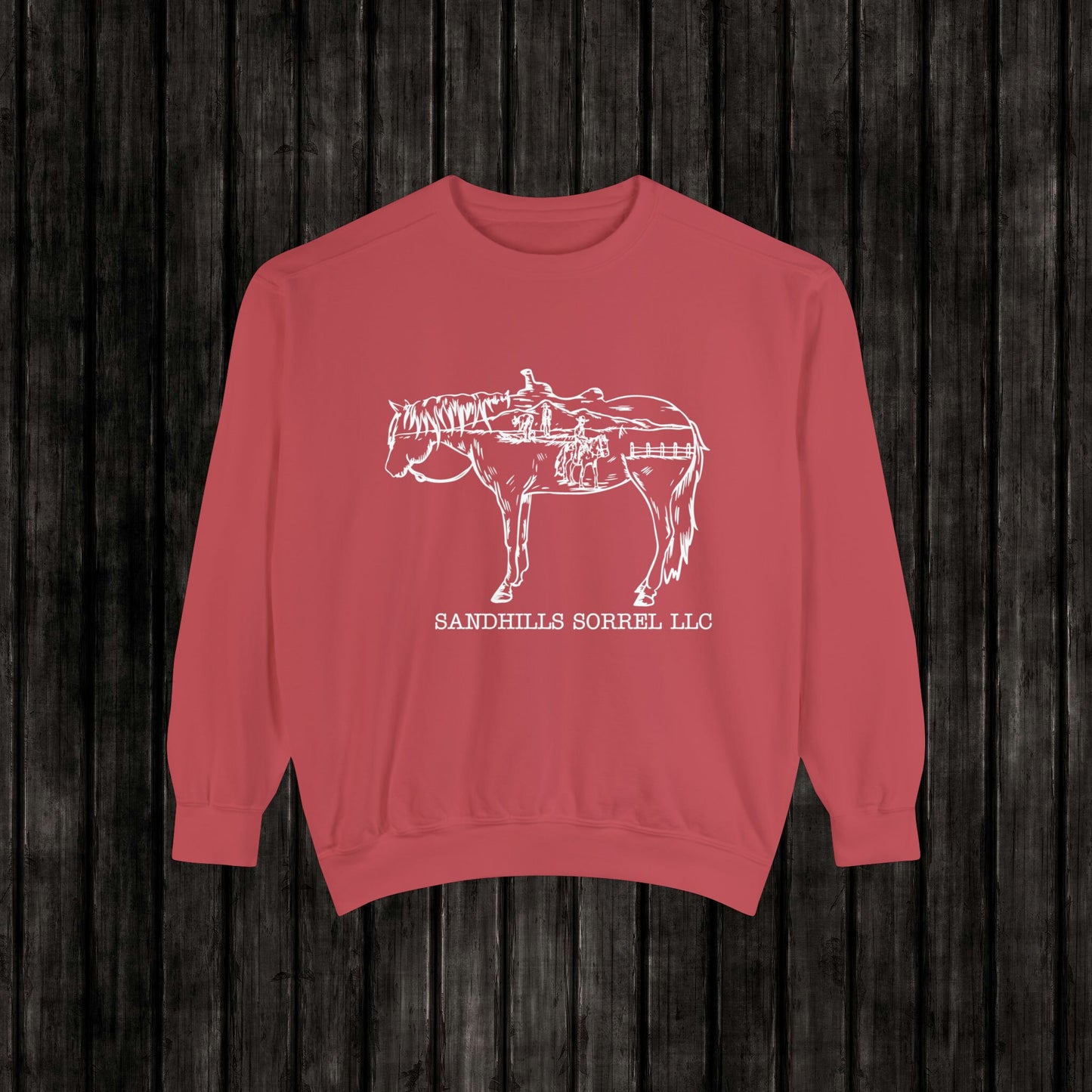 Sandhills Sorrel White Logo Sweatshirt