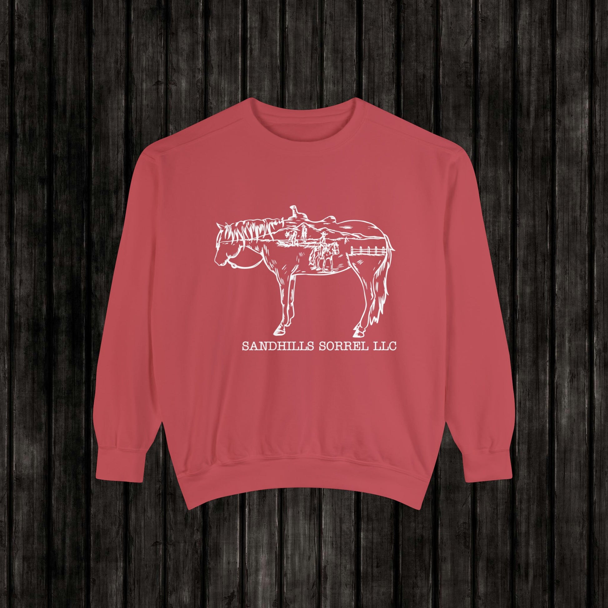Sandhills Sorrel White Logo Sweatshirt