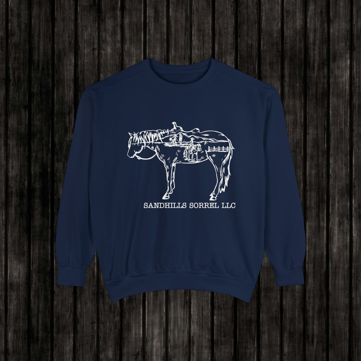 Sandhills Sorrel White Logo Sweatshirt