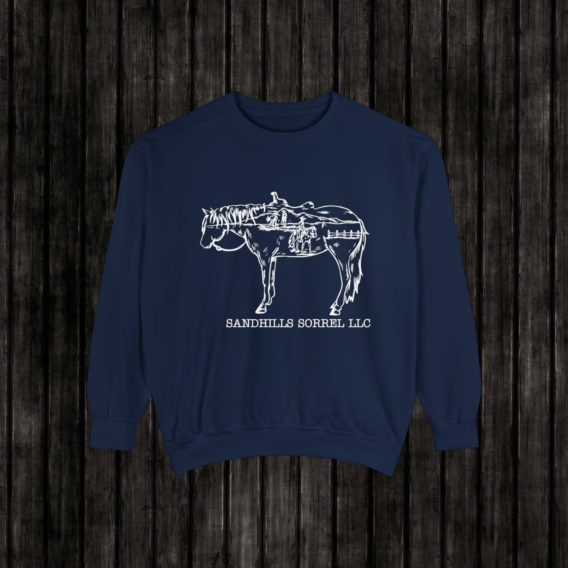 Sandhills Sorrel White Logo Sweatshirt