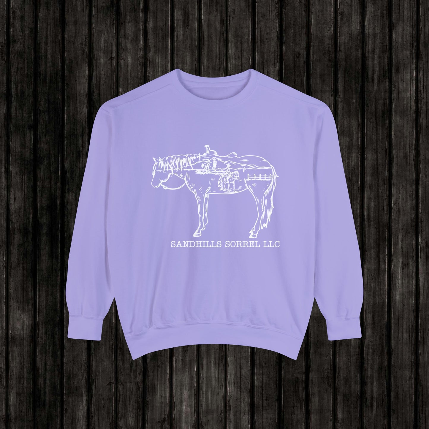 Sandhills Sorrel White Logo Sweatshirt