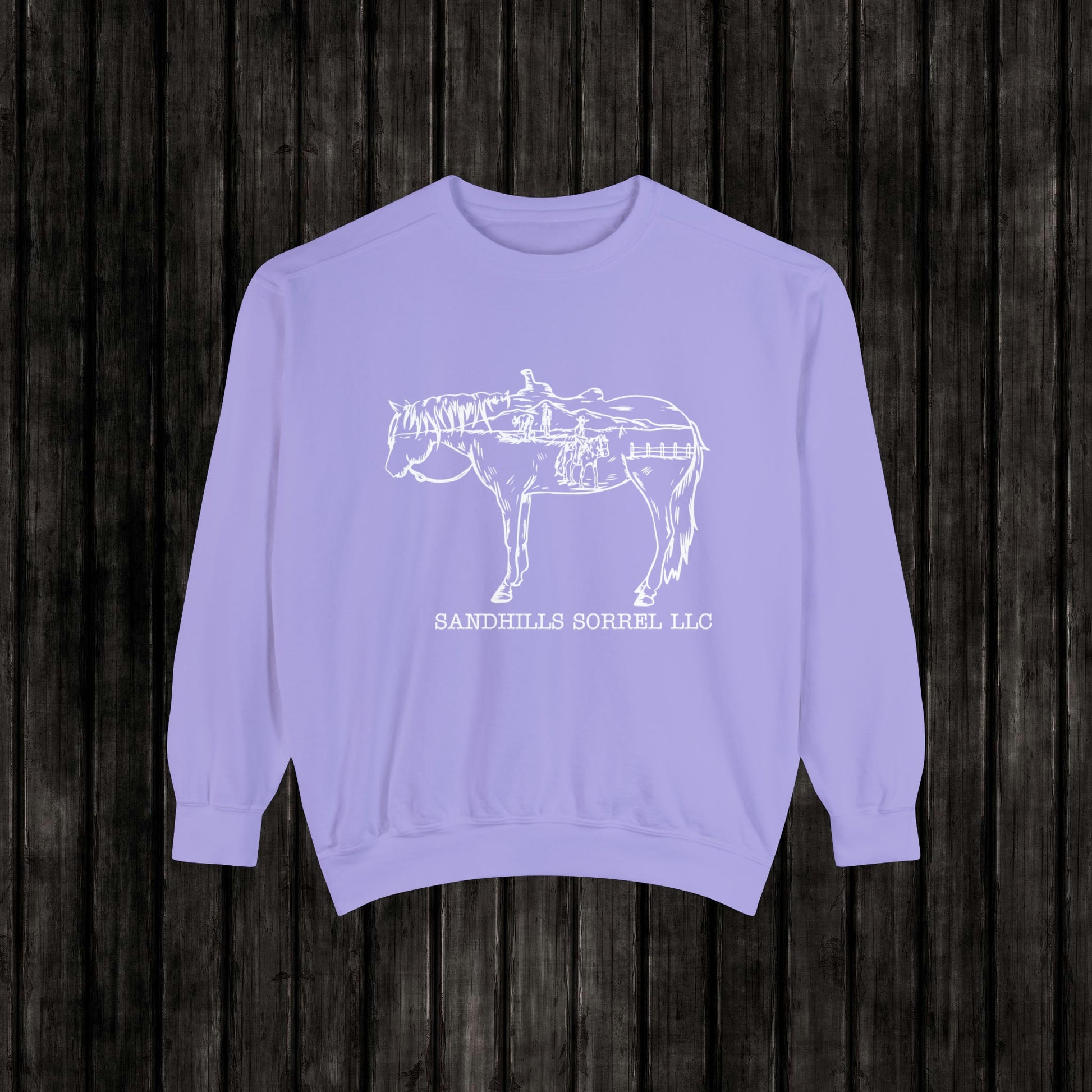 Sandhills Sorrel White Logo Sweatshirt