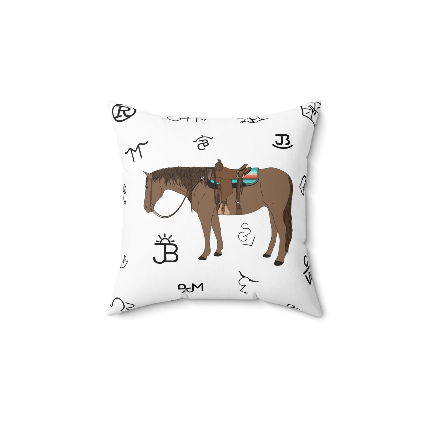 Cowpony Spun Polyester Square Pillow