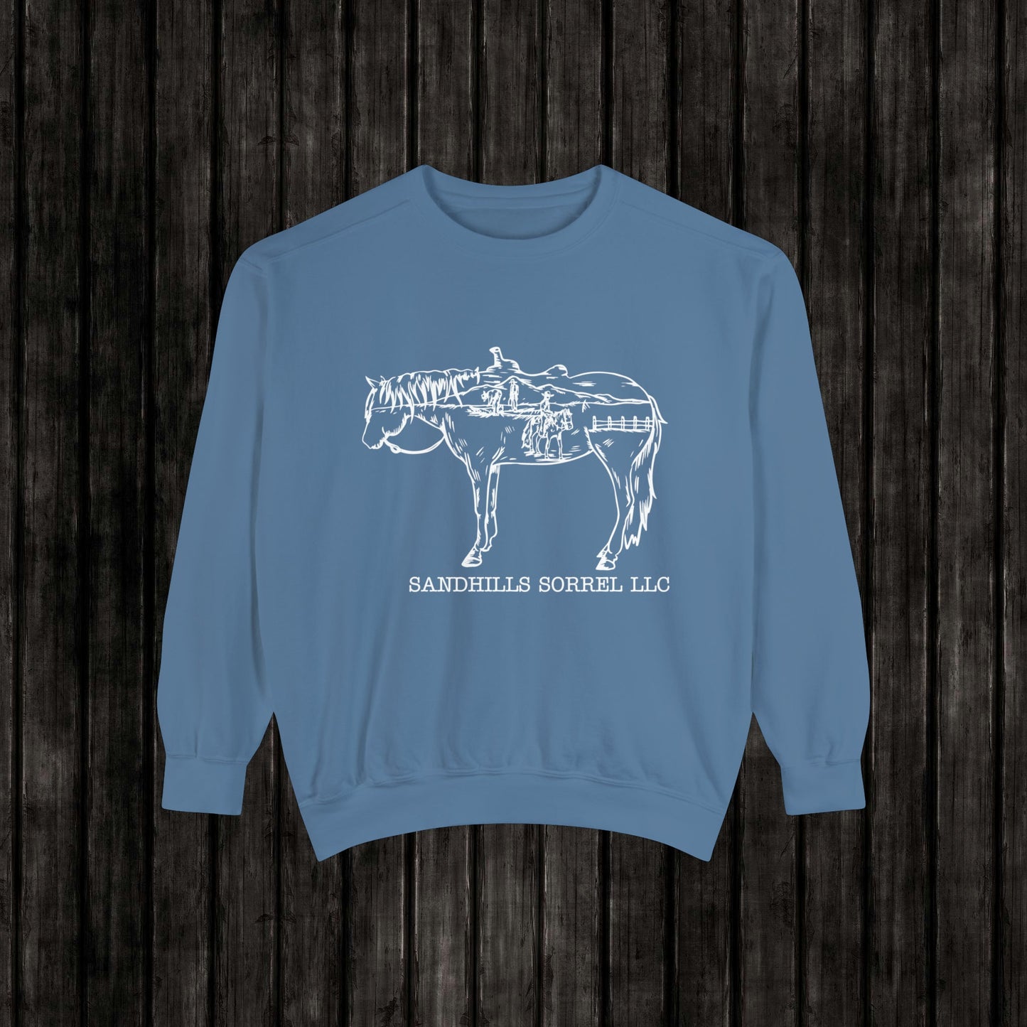 Sandhills Sorrel White Logo Sweatshirt