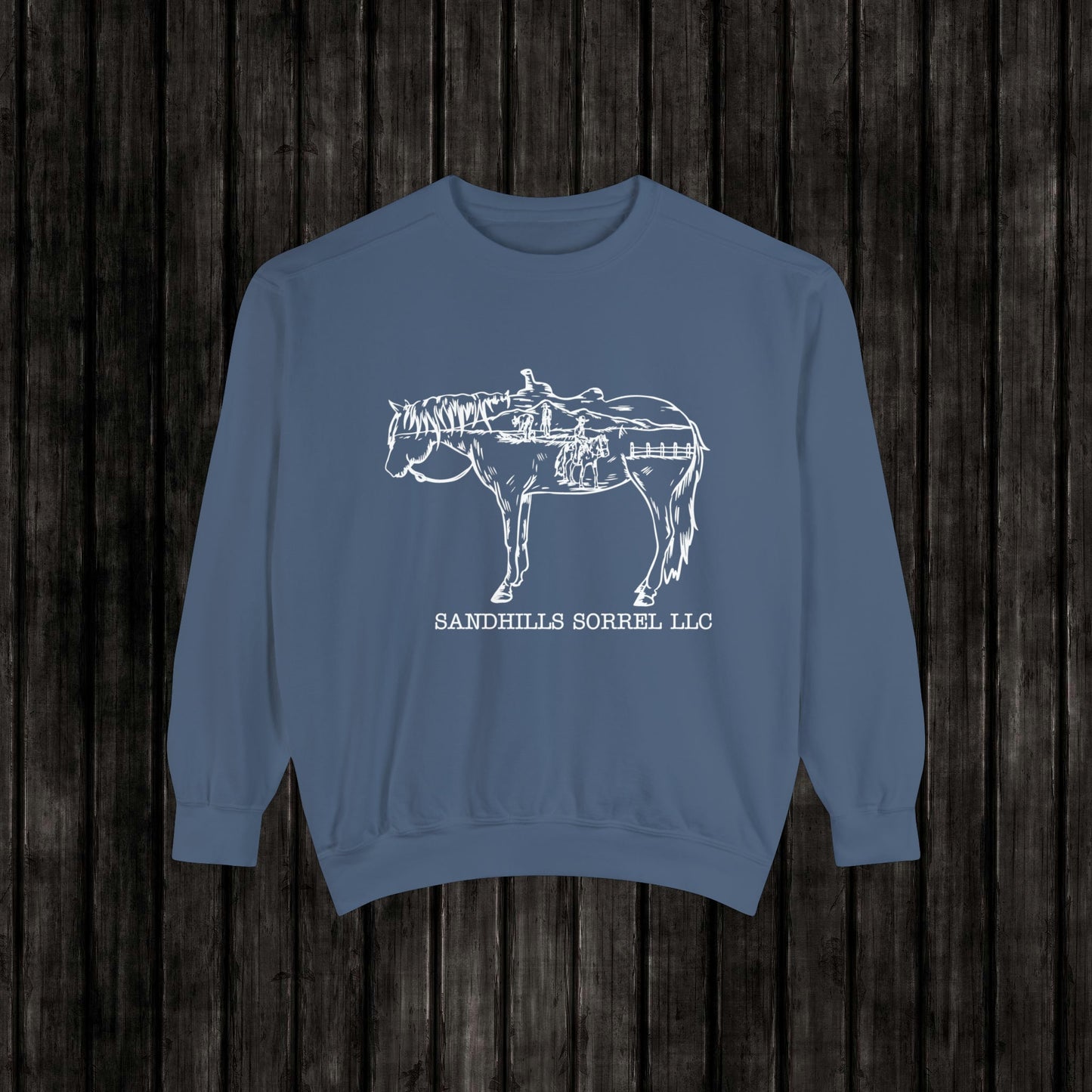 Sandhills Sorrel White Logo Sweatshirt