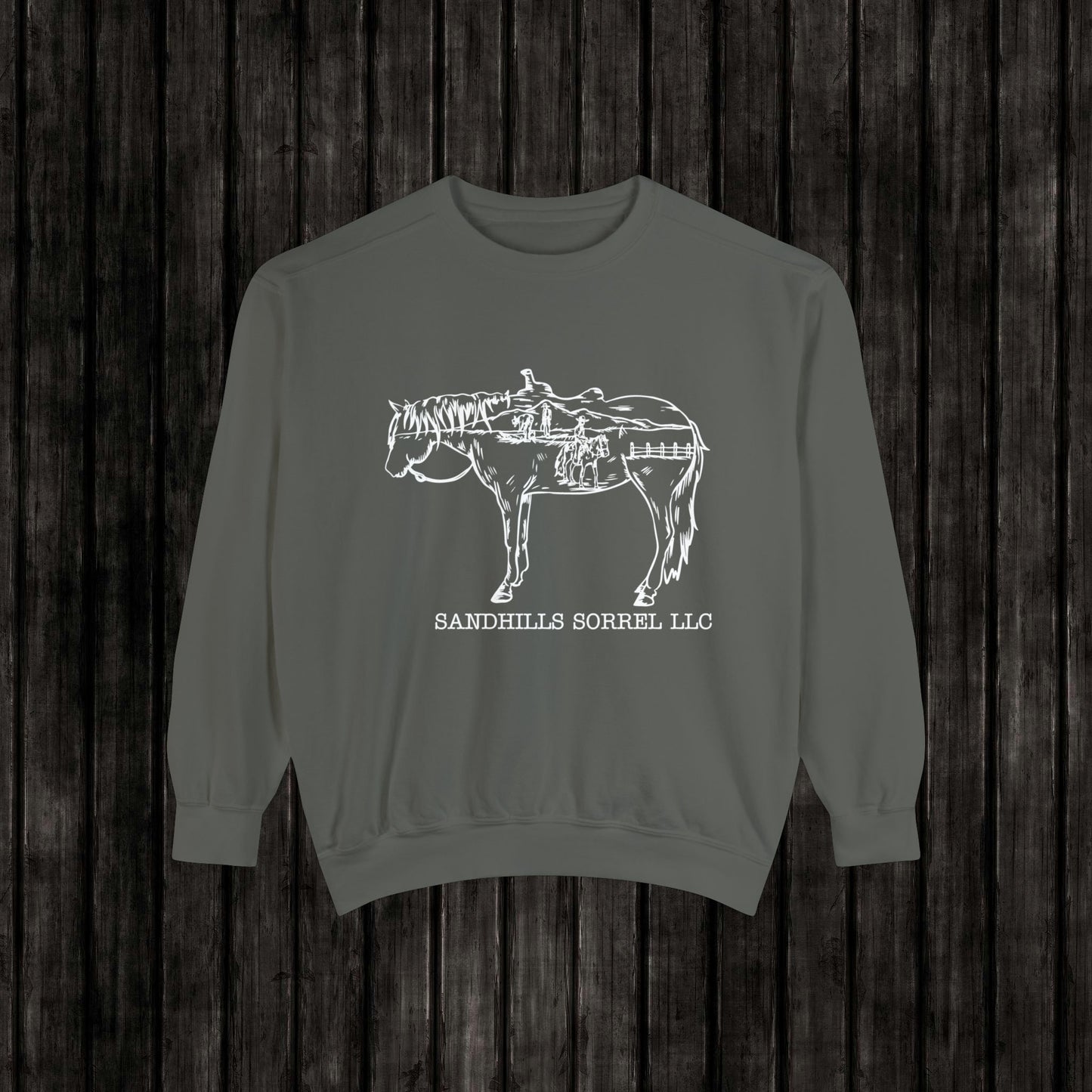 Sandhills Sorrel White Logo Sweatshirt