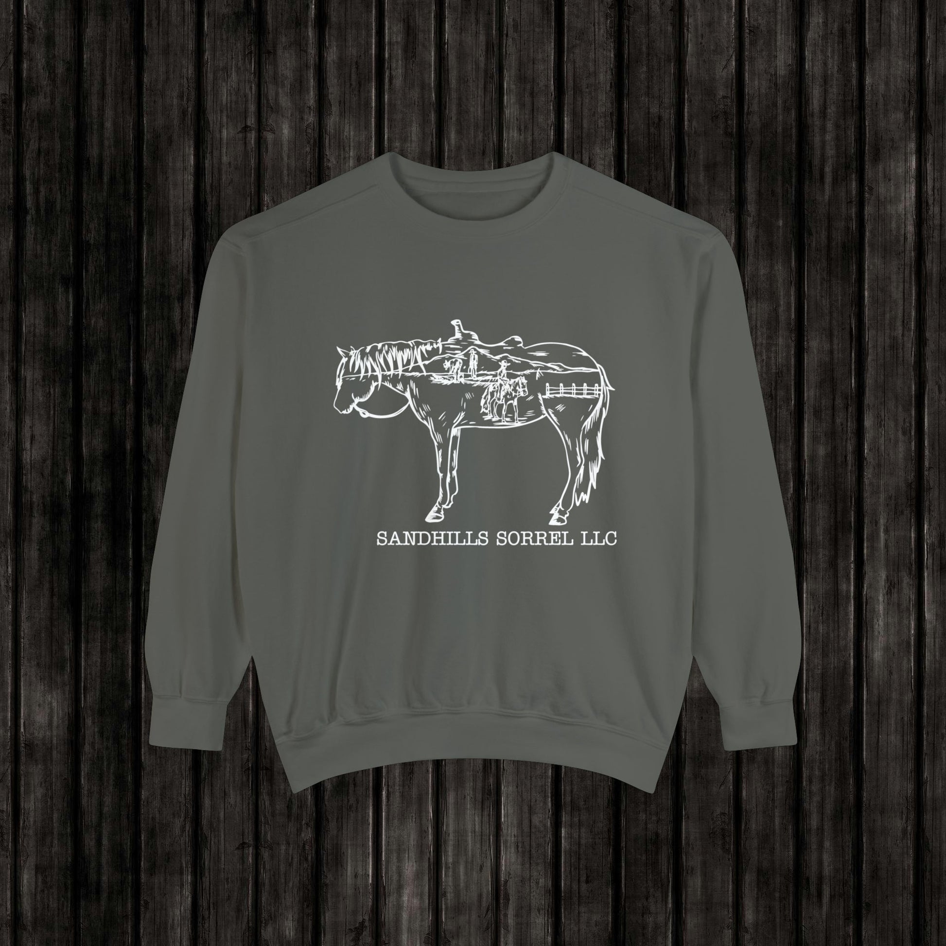 Sandhills Sorrel White Logo Sweatshirt