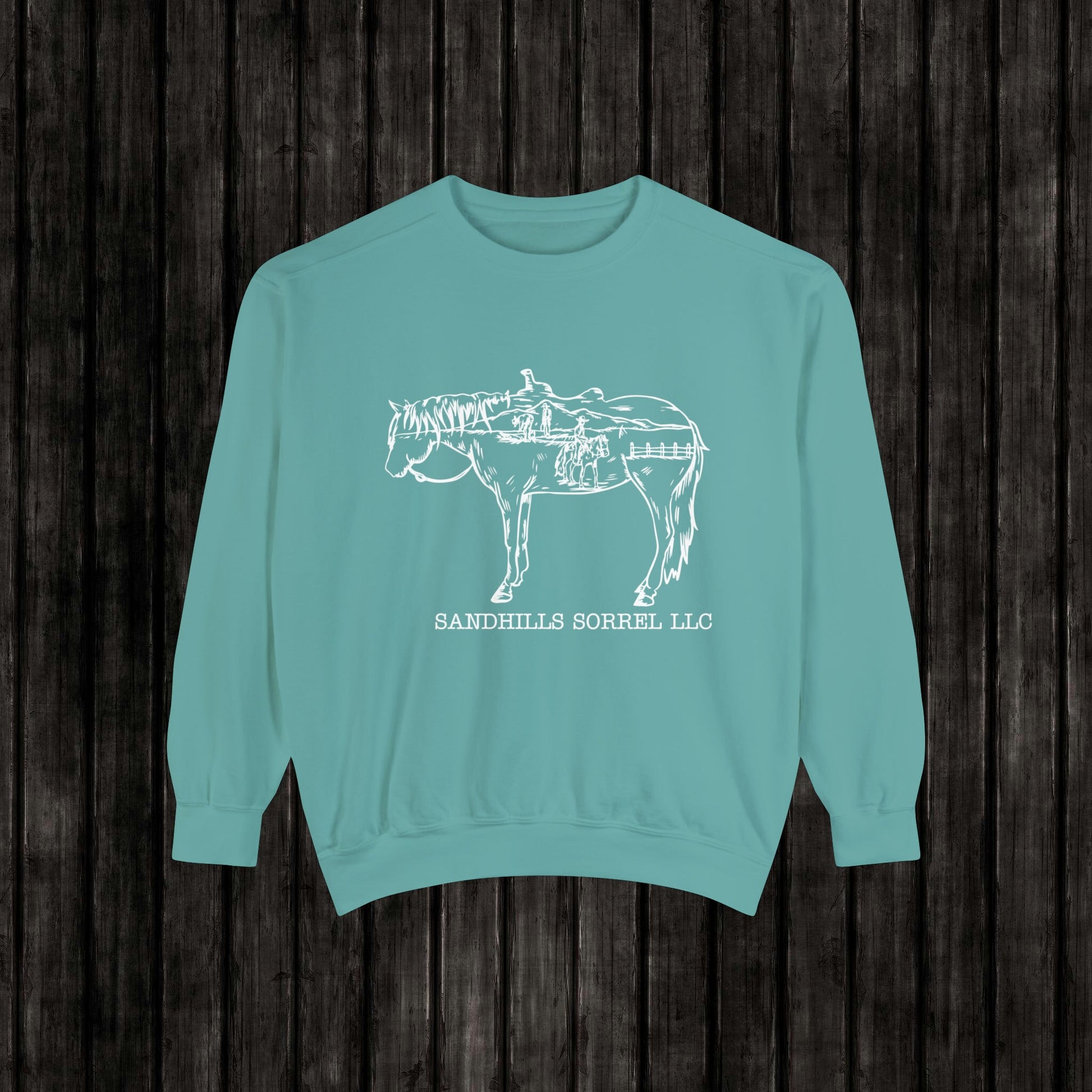 Sandhills Sorrel White Logo Sweatshirt