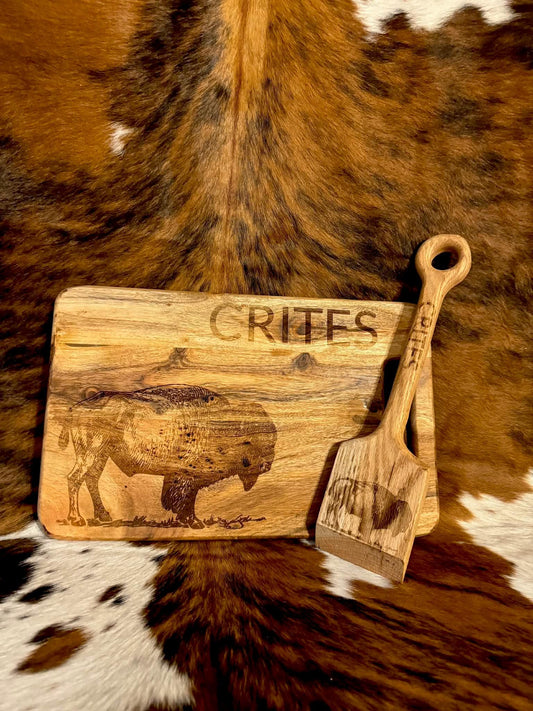 Personalized Ranch Logo Cutting Board | Engraved Western Decor