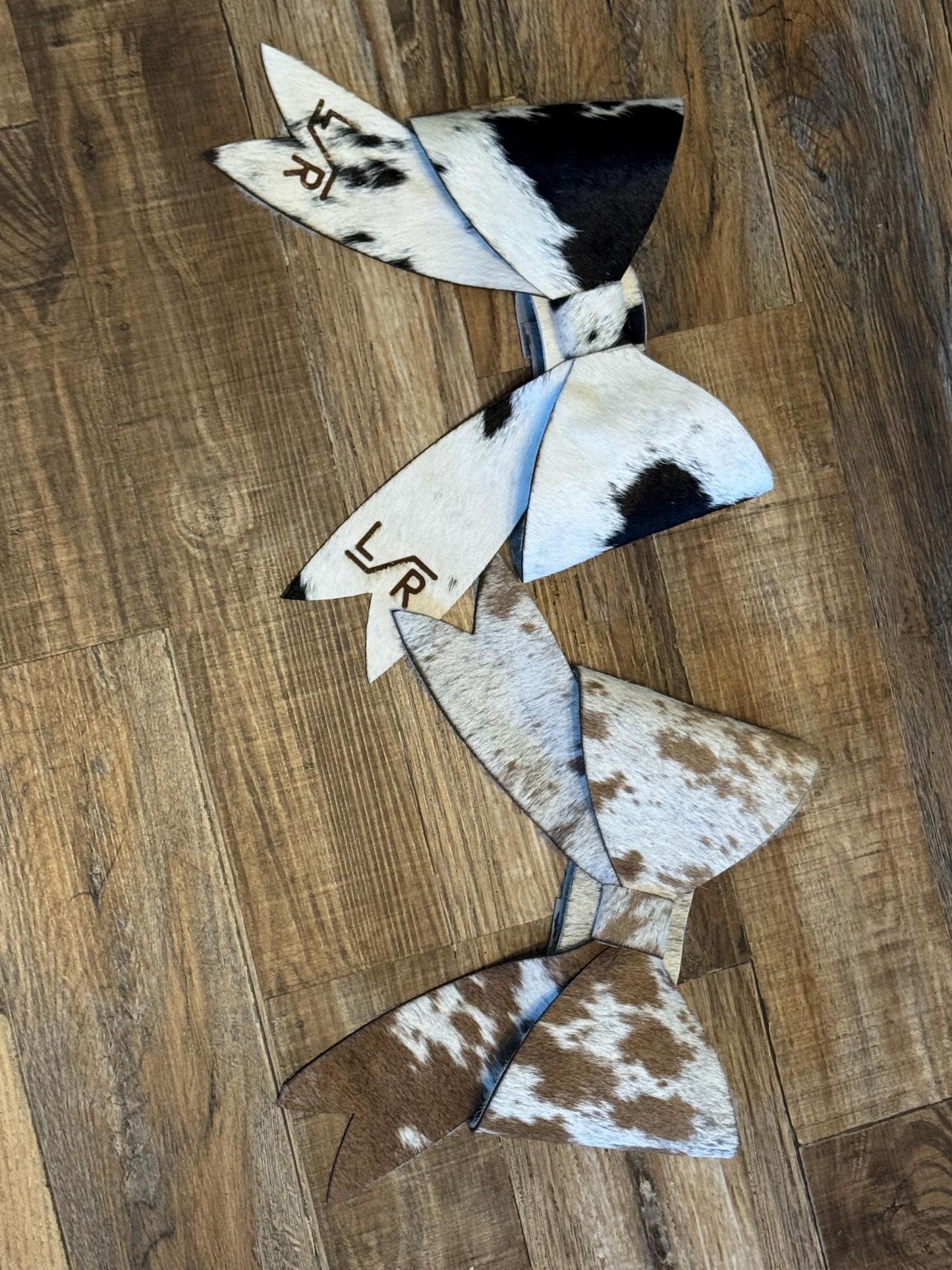 Cowhide Tree Topper Western Branded Bow
