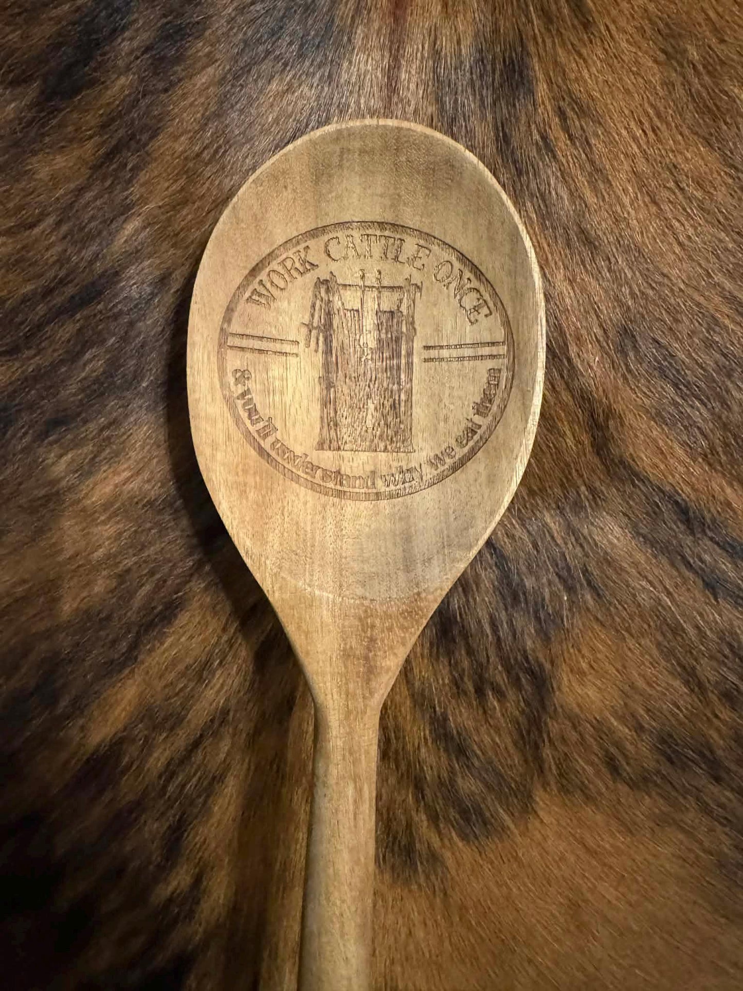Engraved wooden utensils, agriculture, ranch home