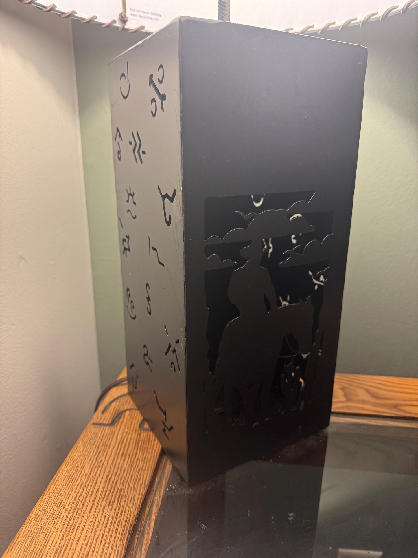 Completely custom lamp with shade.
