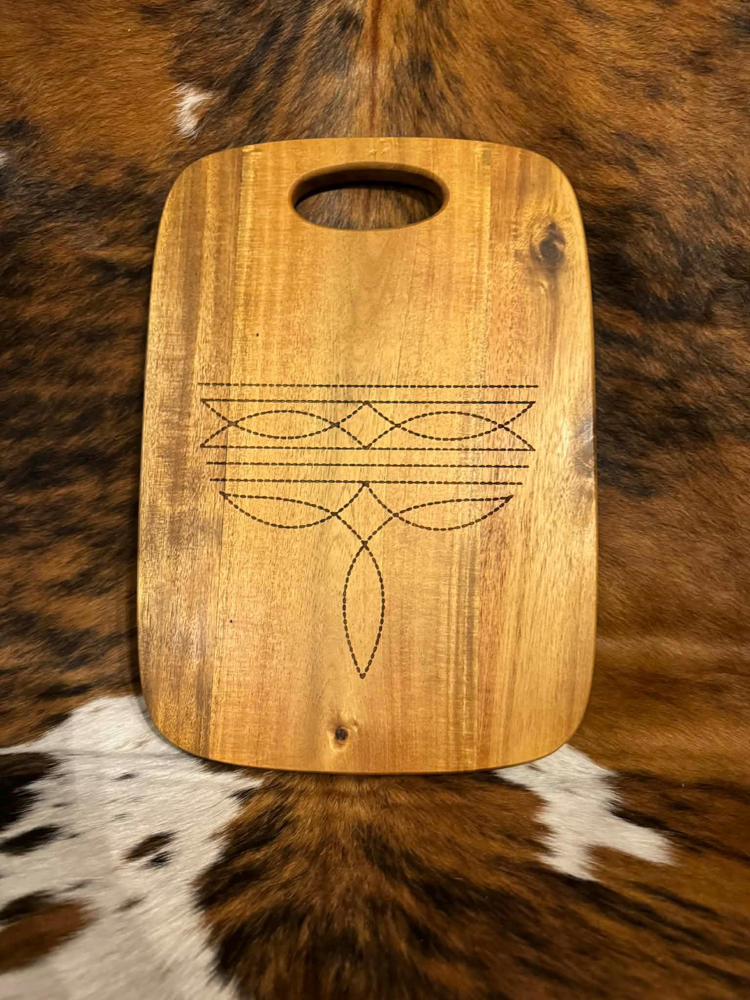 Personalized Ranch Logo Cutting Board | Engraved Western Decor
