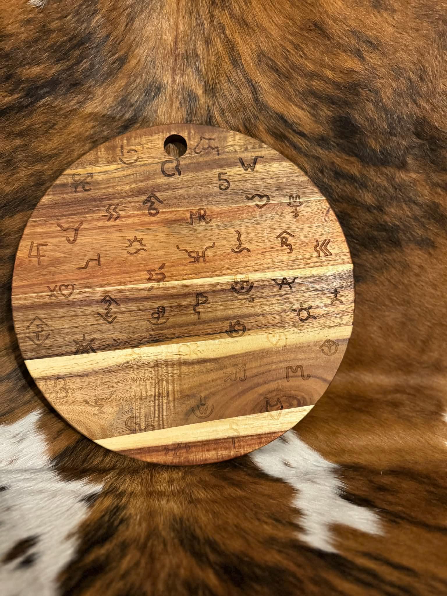 Personalized Ranch Logo Cutting Board | Engraved Western Decor