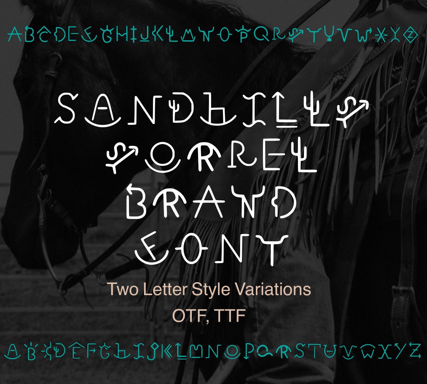 Cattle Brand Font SVG | Western Livestock Branding Typeface | Ranch Logo Font otf ttf svg | Cowboy