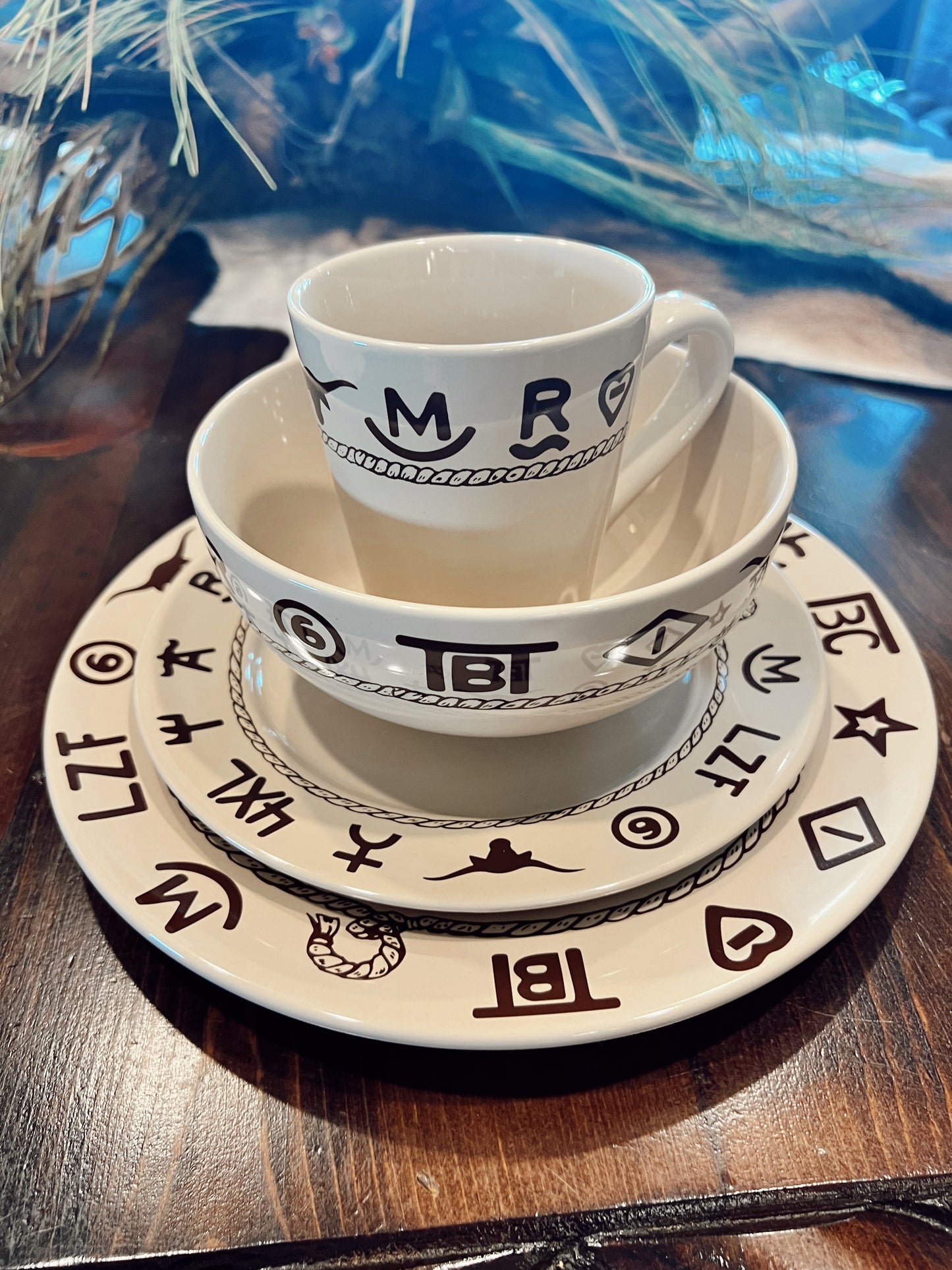 The 16 Piece Branded Dinnerware