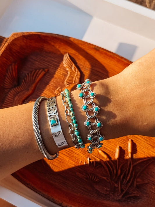 Langtry Turquoise Link Bracelet