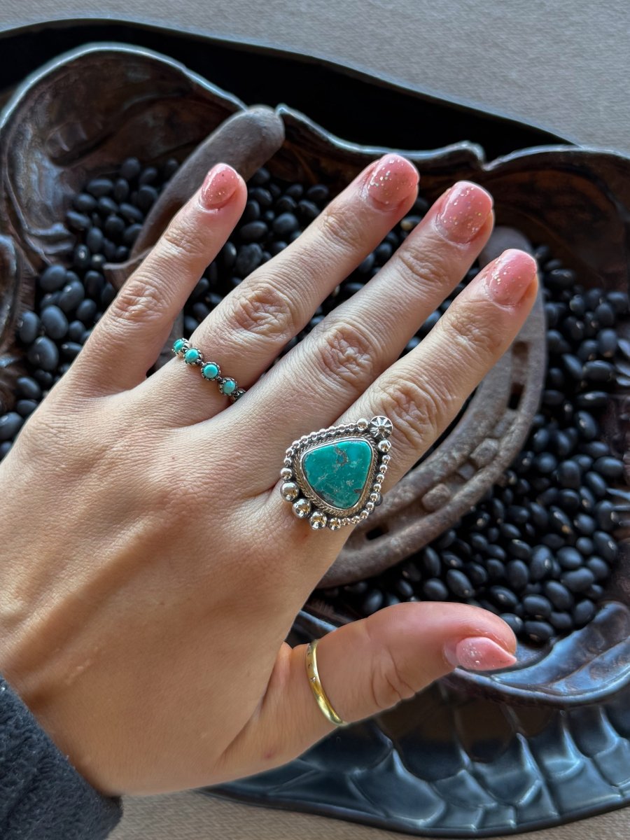 Lead On Adjustable Turquoise Ring